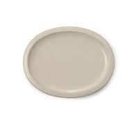CERTRE - Sottovaso Bonsai Ovale in Gres, Made in Italy, Colore Panna (Smaltato)| 24x19x2 cm
