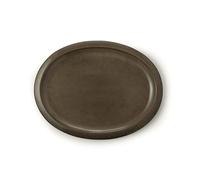 CERTRE - Sottovaso Bonsai Ovale in Gres, Made in Italy, Colore Salvia (Smaltato)| Misure esterne 24x19x2 cm