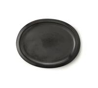 CERTRE - Sottovaso Bonsai Ovale in Gres, Made in Italy, Colore Tortora (Smaltato)| Misure esterne 33x25x2 cm