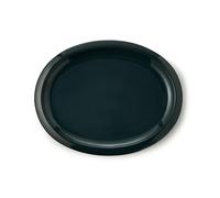 CERTRE - Sottovaso Bonsai Ovale in Gres, Made in Italy, Colore Verde Scuro (Smaltato)| 33x25x2 cm