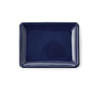 CERTRE - Sottovaso per Bonsai Rettangolare in Gres, Made in Italy, Colore Blu Elettrico (Smaltato)| 23,6x18,5x2 cm