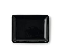 CERTRE - Sottovaso per Bonsai Rettangolare in Gres, Made in Italy, Colore Blu Scuro (Smaltato)| Misure esterne18x14x2 cm
