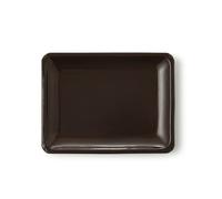 CERTRE - Sottovaso per Bonsai Rettangolare in Gres, Made in Italy, Colore Cuoio (Smaltato)| Misure Esterne 18x14x2 cm