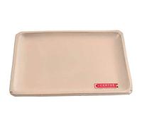 Certrè - Sottovaso per Bonsai Rettangolare in Gres, Made in Italy, Colore Panna (Smaltato)| Misure esterne 12,5x10x2 cm