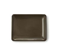 CERTRE - Sottovaso per Bonsai Rettangolare in Gres, Made in Italy, Colore Salvia (Smaltato)| Misure esterne 18x14x2 cm