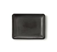 CERTRE - Sottovaso per Bonsai Rettangolare in Gres, Made in Italy, Colore Tortora (Smaltato)| Misure esterne 18x14x2 cm