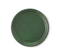 CERTRE - Sottovaso per Bonsai Rotondo in Gres, Made in Italy, Colore Verde Palude (Smaltato)| Misure esterne: diametro 15 cm x altezza 1,3 cm