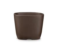 Certrè - Vaso Bonsai Alto in Gres, Modello Genova, Made in Italy, Colore Marrone (Gres)| Misure esterne 15x15x13 cm