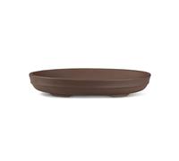 CERTRE - Vaso Bonsai Ovale in Gres, Modello Roma, Made in Italy, Colore Marrone (Gres)| Misure esterne 39,5x31x6,5 cm