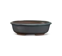 Certrè - Vaso Bonsai Ovale in Gres, Modello Treviso, Made in Italy, Colore D19 (Smaltato)| 16x12,5x6 cm