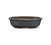 Certrè - Vaso Bonsai Ovale in Gres, Modello Treviso, Made in Italy, Colore D19 (Smaltato)| 25x19x8 cm