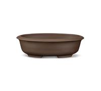 Certrè - Vaso Bonsai Ovale in Gres, Modello Treviso, Made in Italy, Colore Marrone (Gres)| 33x26x8,5 cm