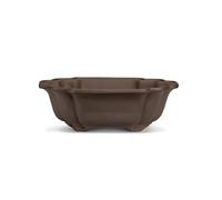 CERTRE - Vaso Bonsai Ovale in Gres, Modello Trieste, Made in Italy, Colore Marrone (Gres)| Misure esterne 27x20x9 cm