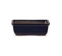 CERTRE - Vaso Bonsai Rettangolare in Gres, Modello Venezia, Made in Italy, Colore Blu Scuro (Smaltato)| Misure esterne 21x15,5x7 cm