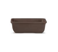 CERTRE - Vaso Bonsai Rettangolare in Gres, Modello Venezia, Made in Italy, Colore Marrone (Gres)| Misure esterne 18x14x6,5 cm