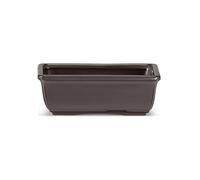 Certrè - Vaso Bonsai Rettangolare in Gres, Modello Venezia, Made in Italy, Colore Tortora (Smaltato)| 18x14x6,5 cm