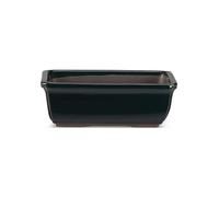 CERTRE - Vaso Bonsai Rettangolare in Gres, Modello Venezia, Made in Italy, Colore Verde Scuro (Smaltato)| Misure esterne 13x10x5 cm