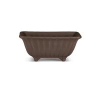 CERTRE - Vaso Bonsai Rettangolare in Gres, Modello Verona, Made in Italy, Colore Marrone (Gres)| Misure esterne 27x21x11,5 cm