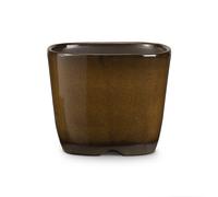 Certrè - Vaso per Bonsai quadrato in gres modello Genova 14x14x10,7 cm