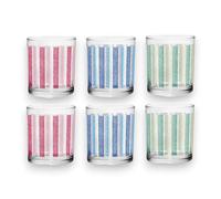 Cerve Set 6 Bicchieri Acqua in Vetro Colorati Everyday, capacità 220 ml,Trasparente, Linea CANVAS, per Lavastoviglie, Lavorazione Italiana, Ideale Casa Confezione 6 pezzi