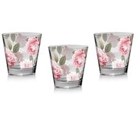 Cerve Set 6 Bicchieri da Tavola in Vetro Music Peony 250 cc