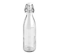 Cerve Set 6 Pezzi Bottiglia Vintage Milly 500cc (Mezzo litro) Elegante con Tappo Meccanico ermetico per Acqua Bevande Preparazione e conserva Cocktail