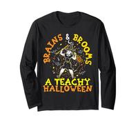 Cervelli e Scope: Un insegnamento Spaventoso per Halloween Maglia a Manica
