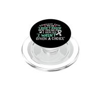 Cervello Cancro Consapevolezza Nastro Grigio Combattere Glioblastoma Chemo PopSockets PopGrip per MagSafe