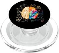Cervello colorato - Scienza e arte - Neurologo delle neuroscienze PopSockets PopGrip per MagSafe