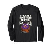 Cervello Ho Combattuto Un Tumore al Cervello E Vinto Cool Mens Surgery Recov Maglia a Manica