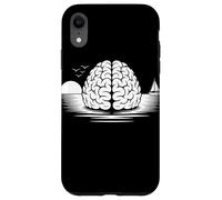 Cervello Isola Tramonto Mare Barca a Vela Arte Custodia per iPhone XR