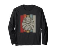 Cervello retrò Vintage intelligenza Umana Psyche Maglia a Manica