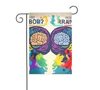 Cervello sinistro e destro Vantaggio Stampa Bandiera Esterna Banner Decorazioni 30,5 x 45,7 cm, Decorazioni da Giardino Regali Per La Decorazione Della Casa Forniture Per Il Partito