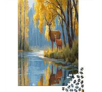 Cervi nella forestaPuzzle 1000 Pezzi Per Adulti, Giochi EduGattoivi38x26cm/1000pcs