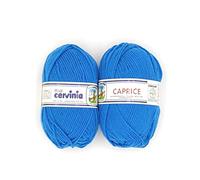 CERVINIA Filati Caprice Acrilico 100% - Confezione da 10 GOMITOLI da 50 gr. cad (Azzurro Mare - 1653)