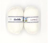 CERVINIA Filati Caprice Acrilico 100% - Confezione da 10 GOMITOLI da 50 gr. cad (Bianco - 1501)