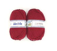 CERVINIA Filati Caprice Acrilico 100% - Confezione da 10 GOMITOLI da 50 gr. cad (Bordeaux - 1616)