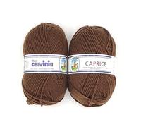 CERVINIA Filati Caprice Acrilico 100% - Confezione da 10 GOMITOLI da 50 gr. cad (Marrone - 1587)