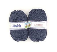 CERVINIA Filati Caprice Acrilico 100% - Confezione da 10 GOMITOLI da 50 gr. cad (NAVYMELANGE - 1690)
