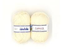 CERVINIA Filati Caprice Acrilico 100% - Confezione da 10 GOMITOLI da 50 gr. cad (Panna - 1614)