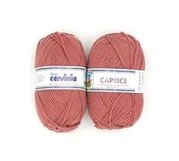 CERVINIA Filati Caprice Acrilico 100% - Confezione da 10 GOMITOLI da 50 gr. cad (Rosa Antico - 1518)