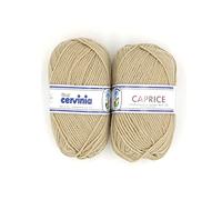 CERVINIA Filati Caprice Acrilico 100% - Confezione da 10 GOMITOLI da 50 gr. cad (Sabbia - 1515)