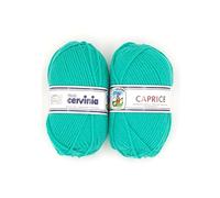 CERVINIA Filati Caprice Acrilico 100% - Confezione da 10 GOMITOLI da 50 gr. cad (Verde Smeraldo - 1652)