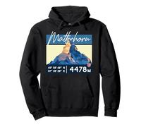 Cervino Zermatt Svizzera Wallis Escursioni Souvenir Cool Mountain Felpa con Cappuccio