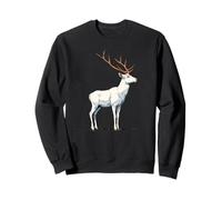 Cervo Albino per Gli Amanti degli Animali Bianchi Felpa