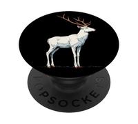 Cervo albino per gli amanti degli animali bianchi PopSockets PopGrip Adesivo