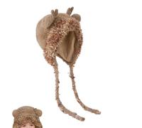 Cervo Antler Hat | Beanie in peluche con flaps | Cold Weather Hat | Warm Beanie| Outdoor Antler Beanies With Ear Flaps For Kids 4-10 Cold Protection Fall Day Outdoor Travel School Christmas Party