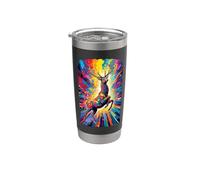 Cervo Buck Maschio Animale Foresta Fauna Selvatica Majestic Deer Bicchiere termico in acciaio inox doppia parete