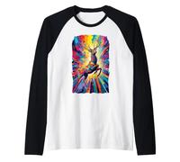 Cervo Buck Maschio Animale Foresta Fauna Selvatica Majestic Deer Maglia con Maniche Raglan