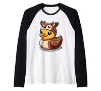 Cervo cerbiatto di Gomma Maglia con Maniche Raglan